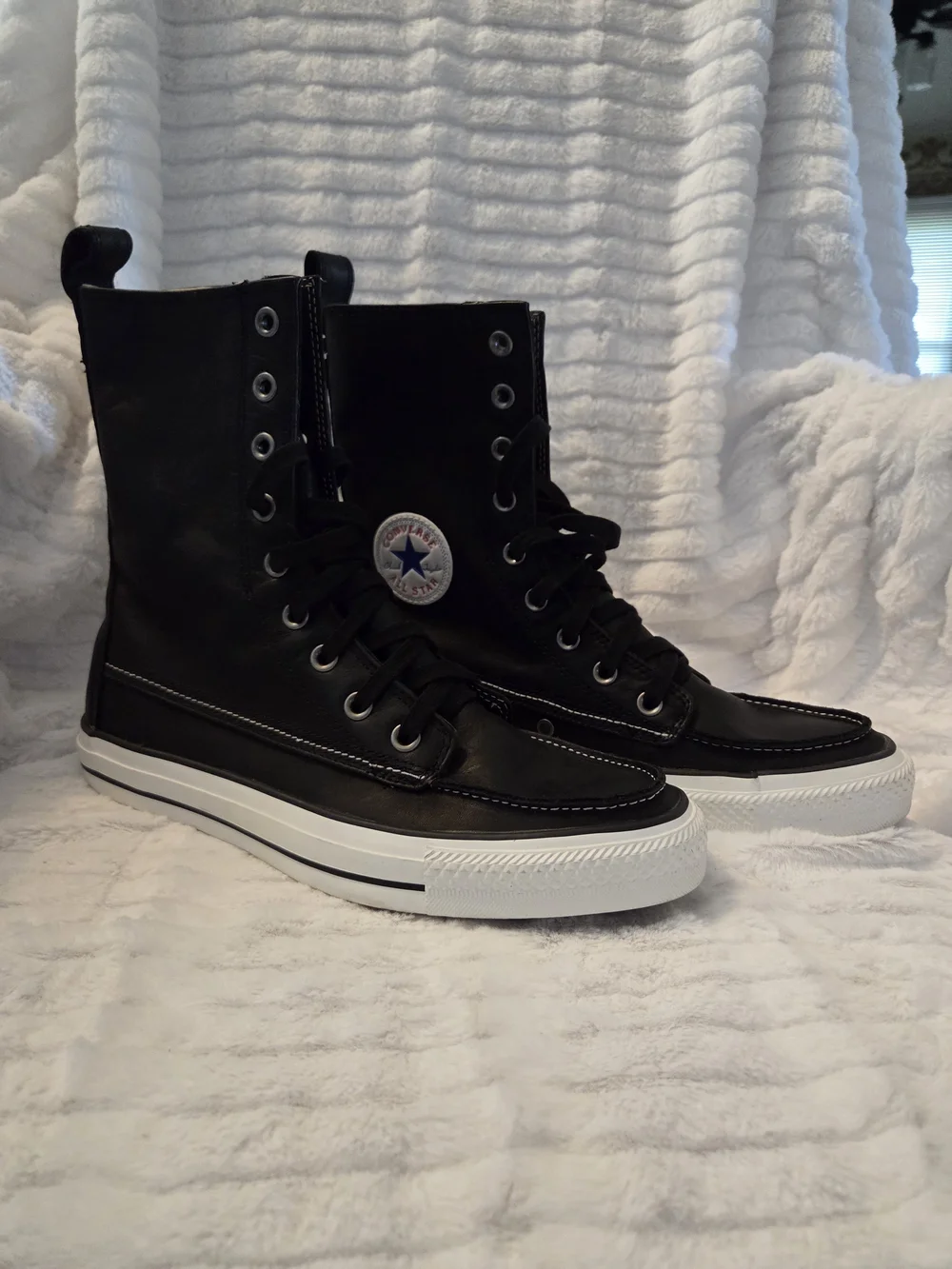 NIB Converse XHI High Top Sneakers - Black with White Sole - Picture 7 of 11